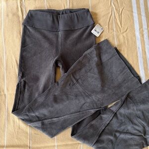 Free People FP movement wide leg flare pull on pants charcoal NWT size XS
